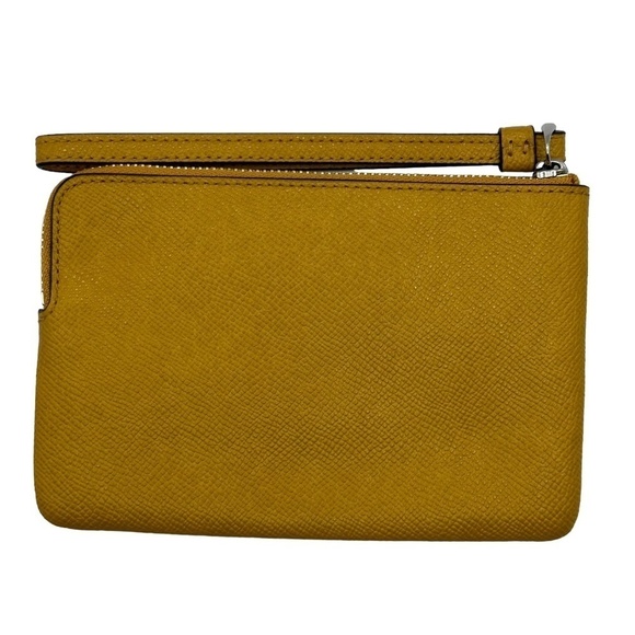 COACH Yellow Corner Zip Wristlet NWOT - Picture 3 of 4